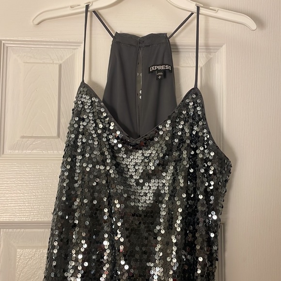 Silver Sequin Express Dress - Picture 2 of 4